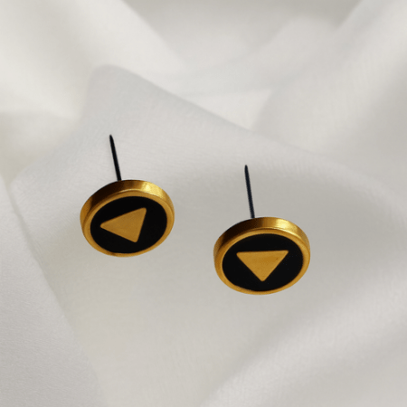 Black and Gold Studs