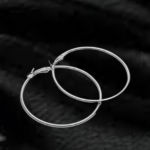 Silver Hoops - Long