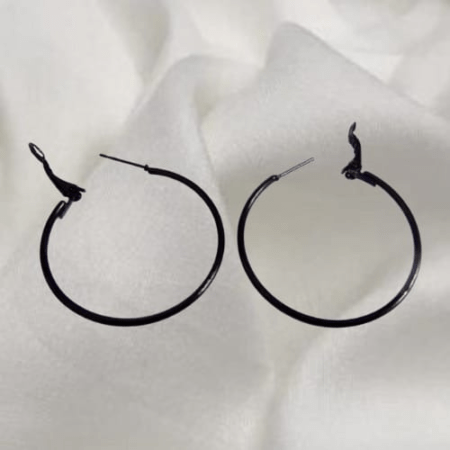 Black Hoops - Medium