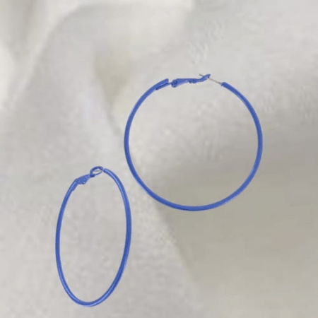 Blue Hoops - Medium