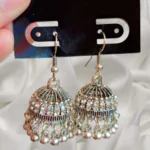 Silver Round Jhumka