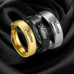 Customize Your Name Ring - Black