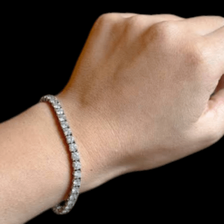 Silver Tennis Bracelet - For Slim Wrist