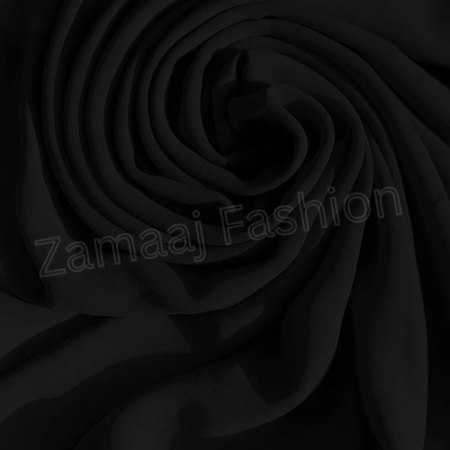 Georgette Chiffon Hijab - Black