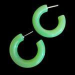 Green Stylish Hoops Earrings